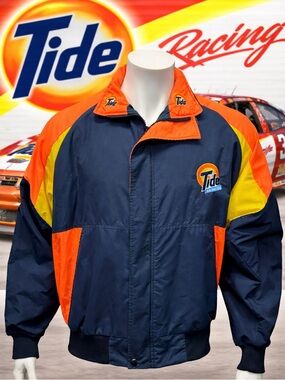 Vintage 90's Tide Racing Windbreaker Lightweight Double-Sided Embroidered Jacket